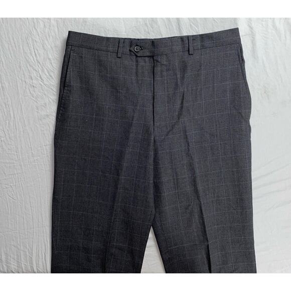 Kirkland Signature Flat Front Wool Dress Pants, Slacks. Houndstooth, 34X32. EUC! - Picture 1 of 9